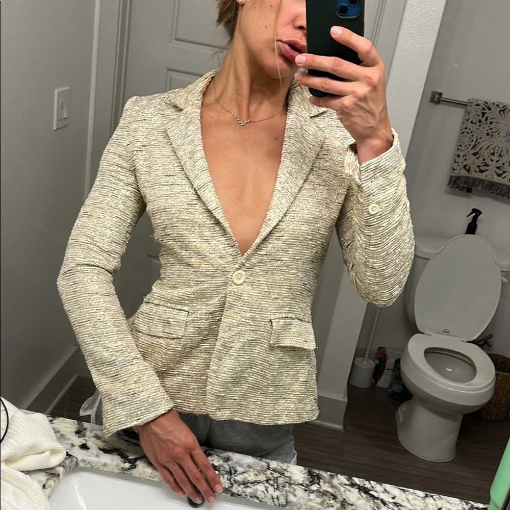 Alice + Olivia Cream Blazer